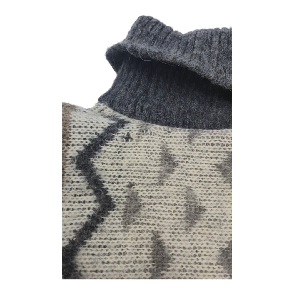 Vtg Alafoss Icewool  Sweater Women S Turtleneck Preppy Grandmacore Cable Knit - Picture 7 of 13